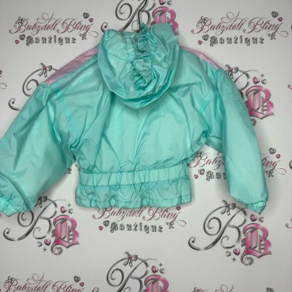 Little wishes coat jacket raincoat light weight vintage cotton candy Colors ๐ฅ - Picture 4 of 11